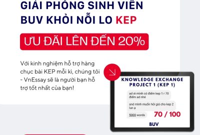 GIẢI CỨU SINH VIÊN BUV KHỎI NỖI LO KEP – NHẬN NGAY ƯU ĐÃI ĐẾN 20%!