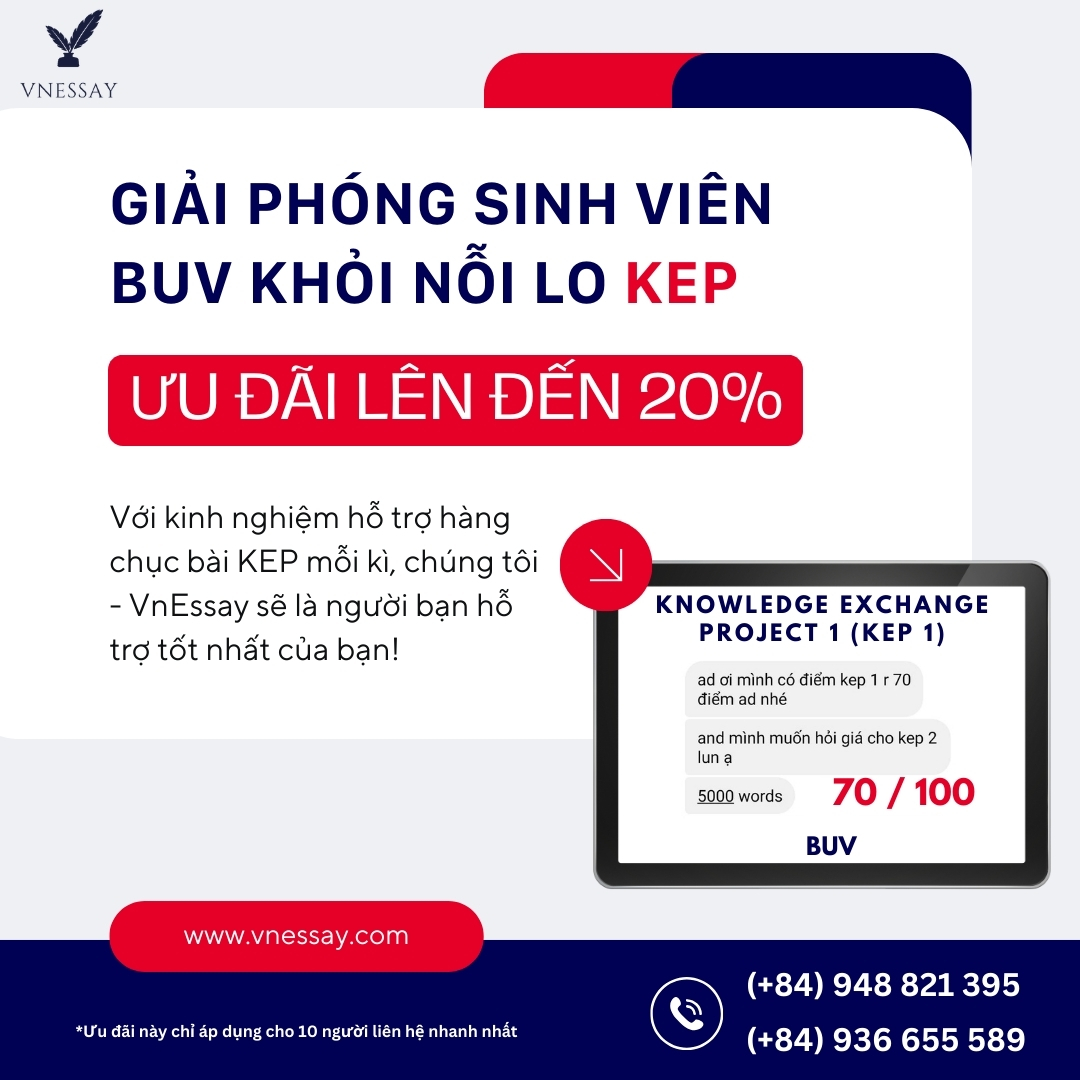 GIẢI CỨU SINH VIÊN BUV KHỎI NỖI LO KEP – NHẬN NGAY ƯU ĐÃI ĐẾN 20%!