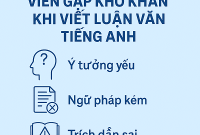 3 Lý do khiến sinh viên gặp khó khăn khi viết luận văn tiếng Anh